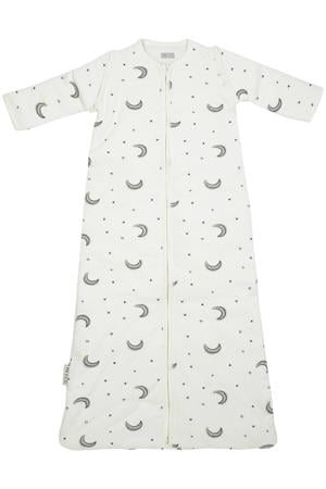 baby slaapzak met afritsbare mouwen Moon wit/indigo