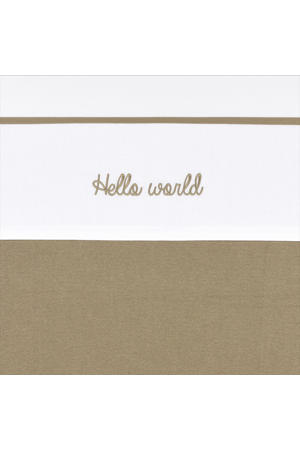 baby wieglaken 'Baby Hello World' taupe