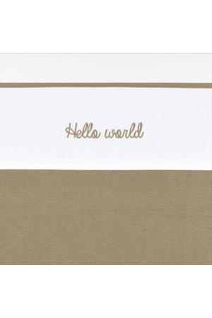baby wieglaken 'Baby Hello World' taupe