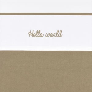 baby wieglaken 'Baby Hello World' taupe