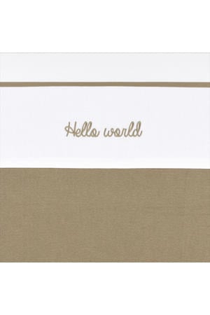 baby wieglaken 'Baby Hello World' taupe