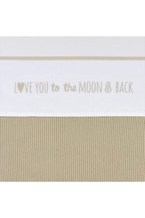 baby ledikantlaken 'Love you to the moon & back' sand