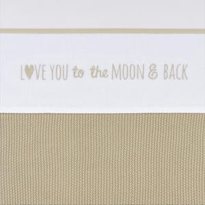 baby ledikantlaken 'Love you to the moon & back' sand