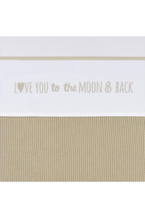 baby ledikantlaken 'Love you to the moon & back' sand