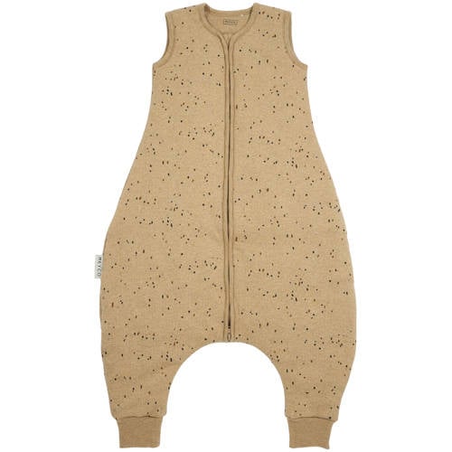 Meyco baby winter slaapoverall jumper Rib Mini Spot toffee melange afbeelding