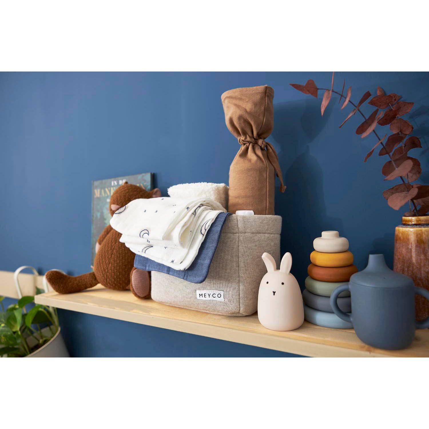 Meyco hydrofiel washandje Moon set van 3 indigo