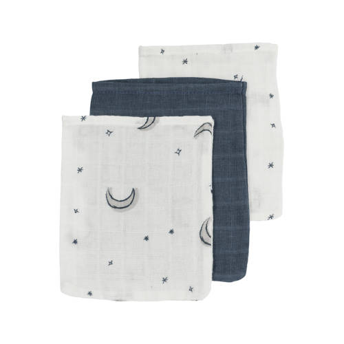 Meyco hydrofiel washandje Moon - set van 3 indigo afbeelding