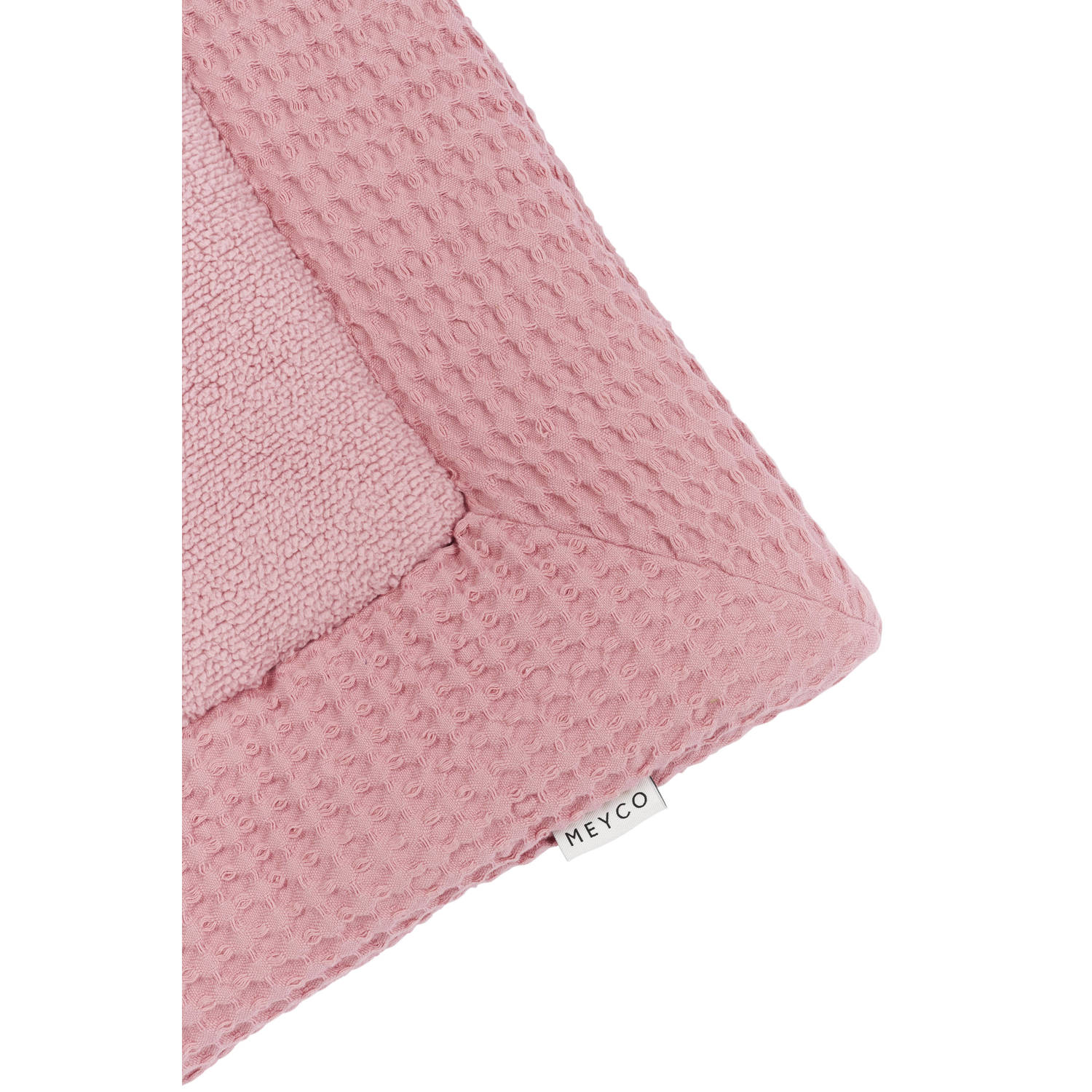 Meyco teddy boxkleed Wafel old pink