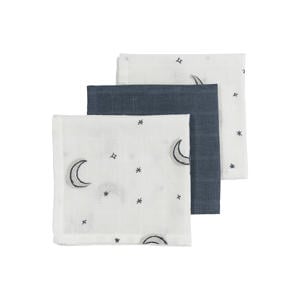 hydrolfiel monddoekje Moon 30x30 cm - indigo (set van 3)
