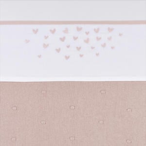 baby wieglaken Hearts soft pink