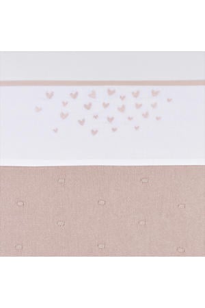 baby wieglaken Hearts soft pink