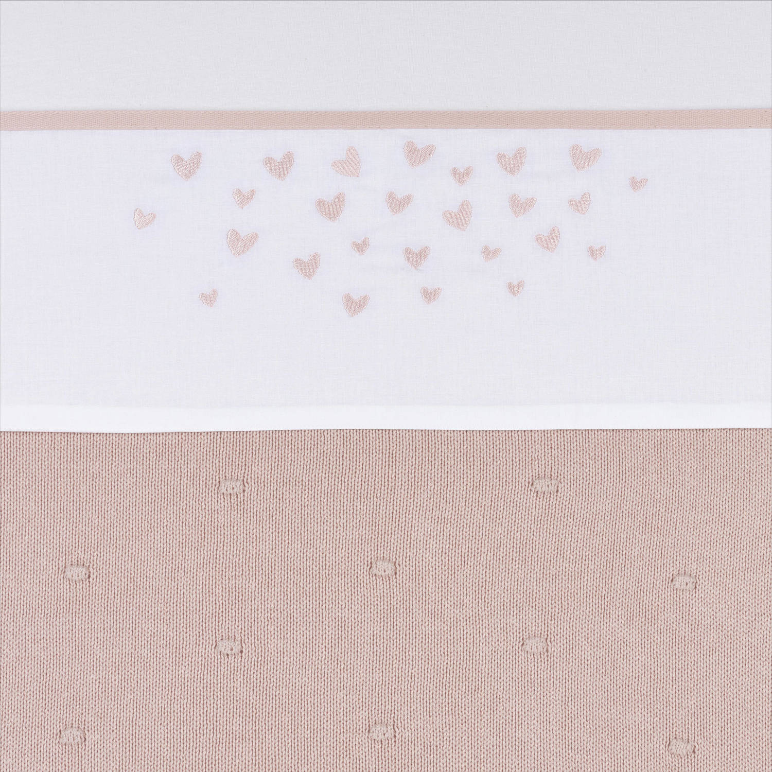 Meyco baby wieglaken Hearts soft pink