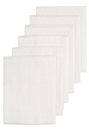 hydrofiele doek uni 60x60 cm - white (set van 6)