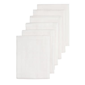 hydrofiele doek uni 60x60 cm - white (set van 6)