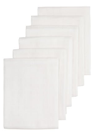 hydrofiele doek uni 60x60 cm - white (set van 6)