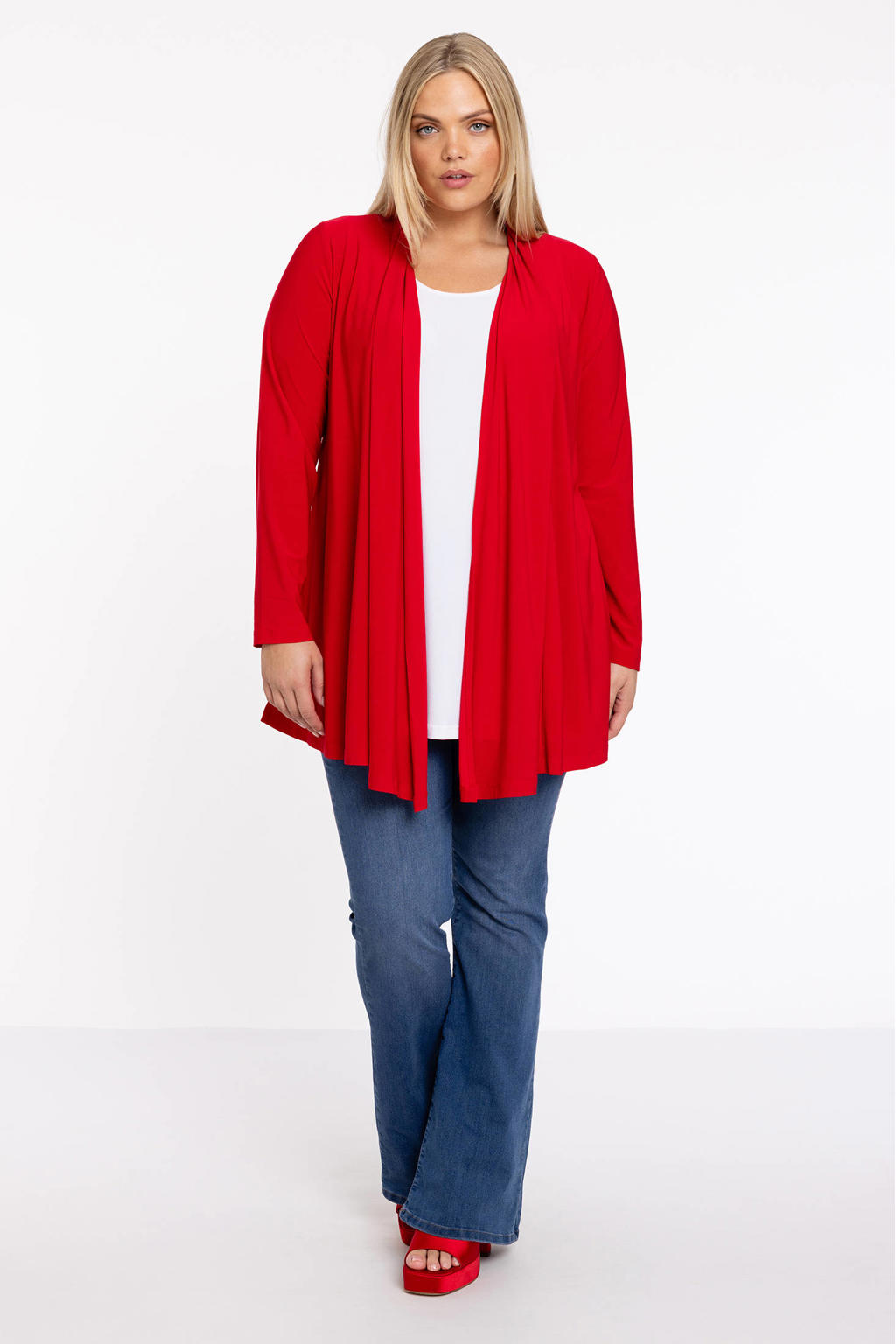 YOEK vest Plus Size - rood