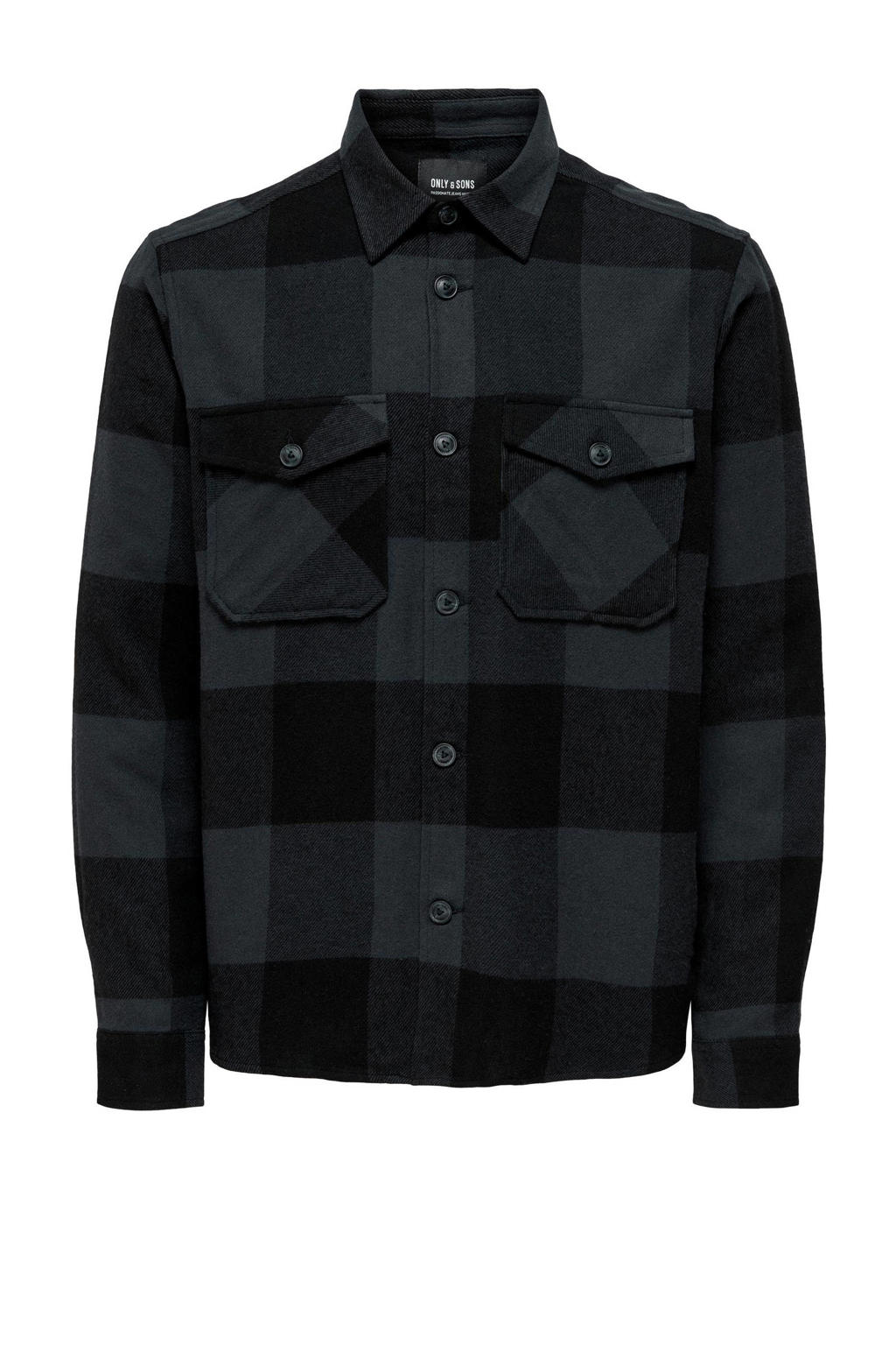 America Today geruit regular fit overshirt rood