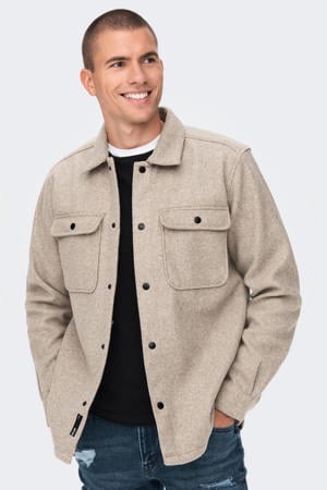 oversized overshirt beige