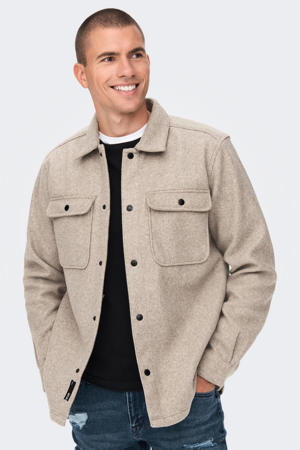 oversized overshirt beige