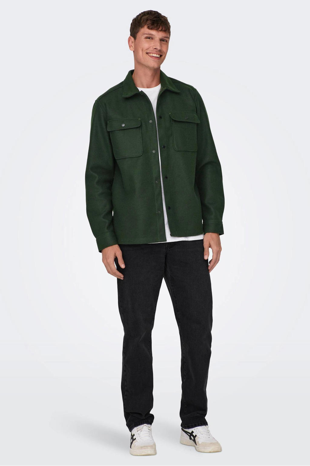 ONLY & SONS loose fit overshirt ONSASH rosin