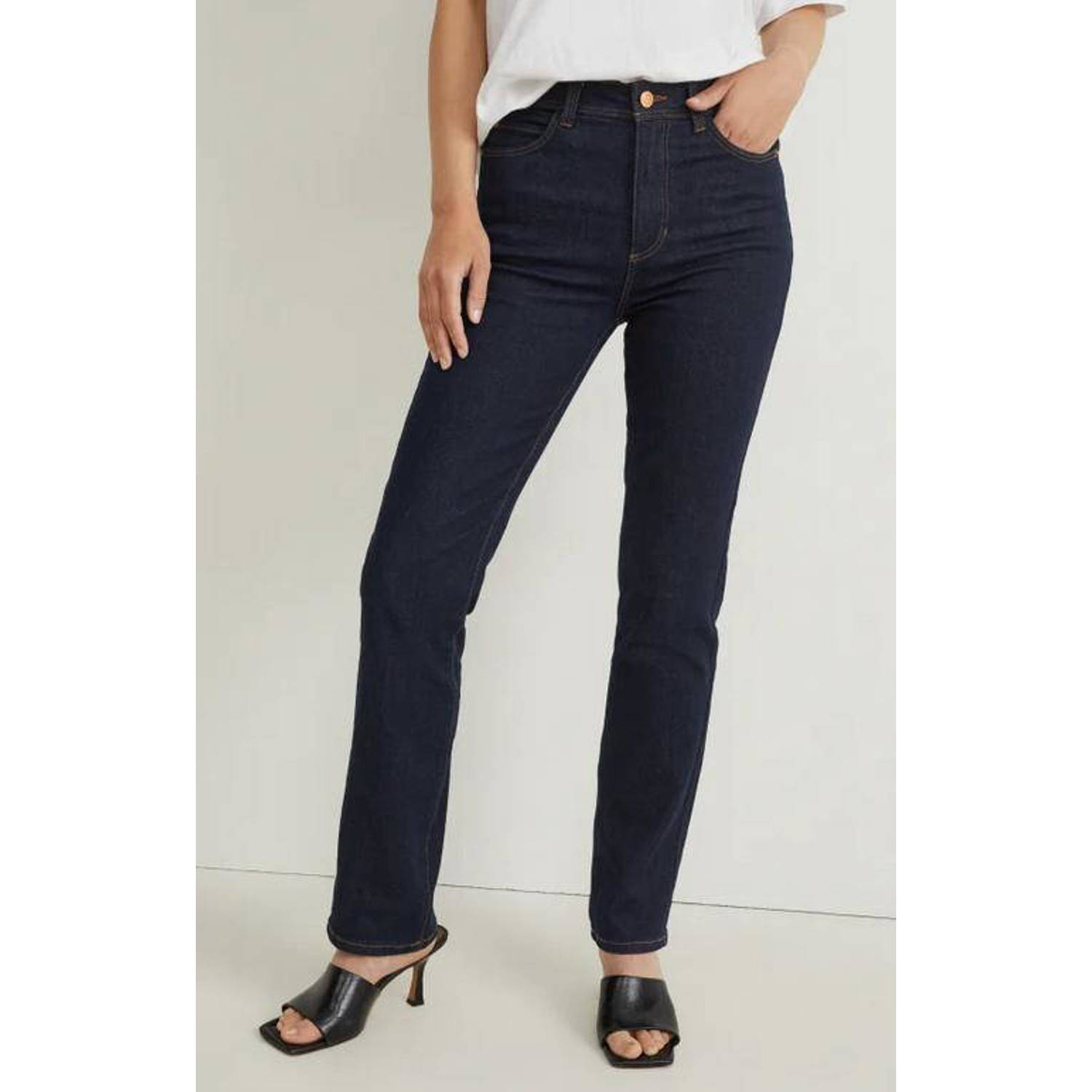 C&A high waist jeans dark blue denim