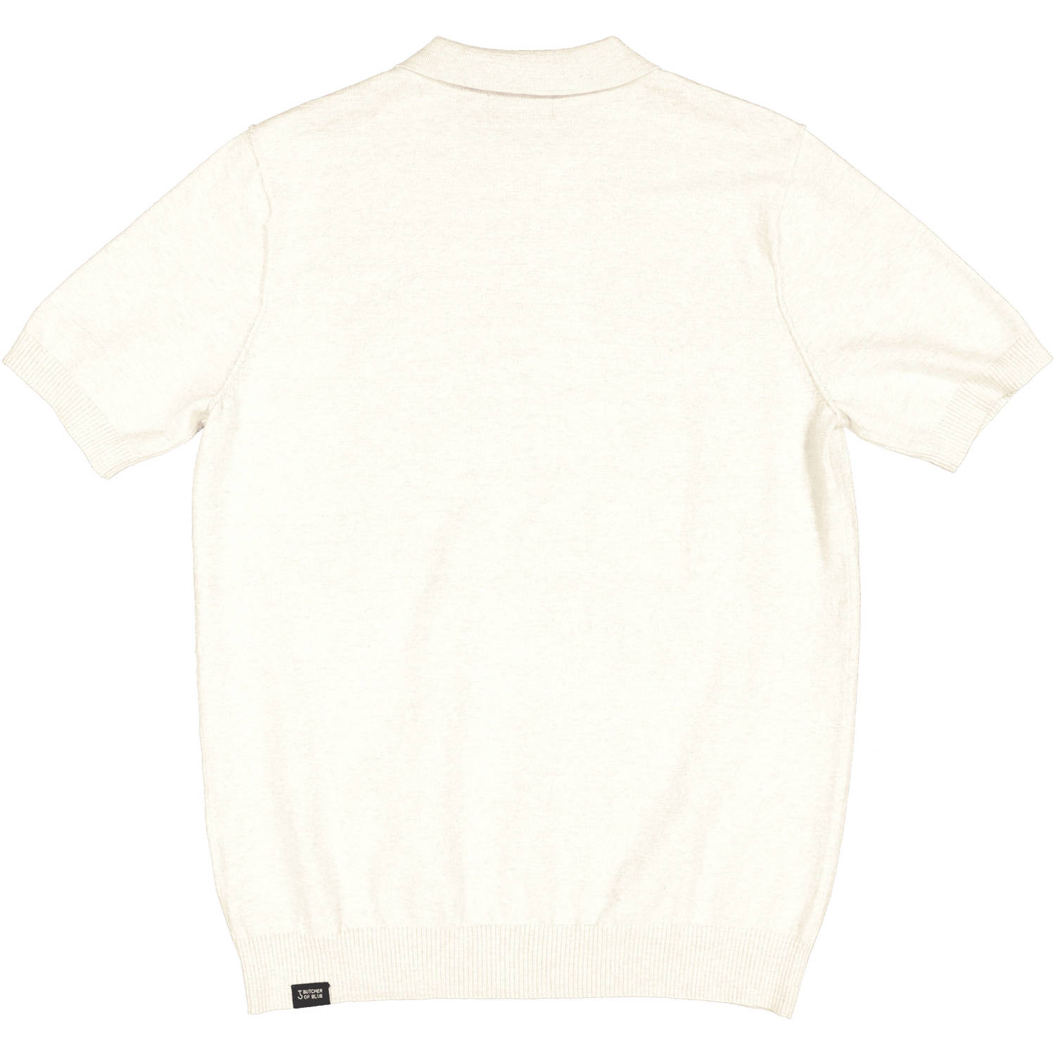 Butcher of Blue gebreide polo Clifden beige grey