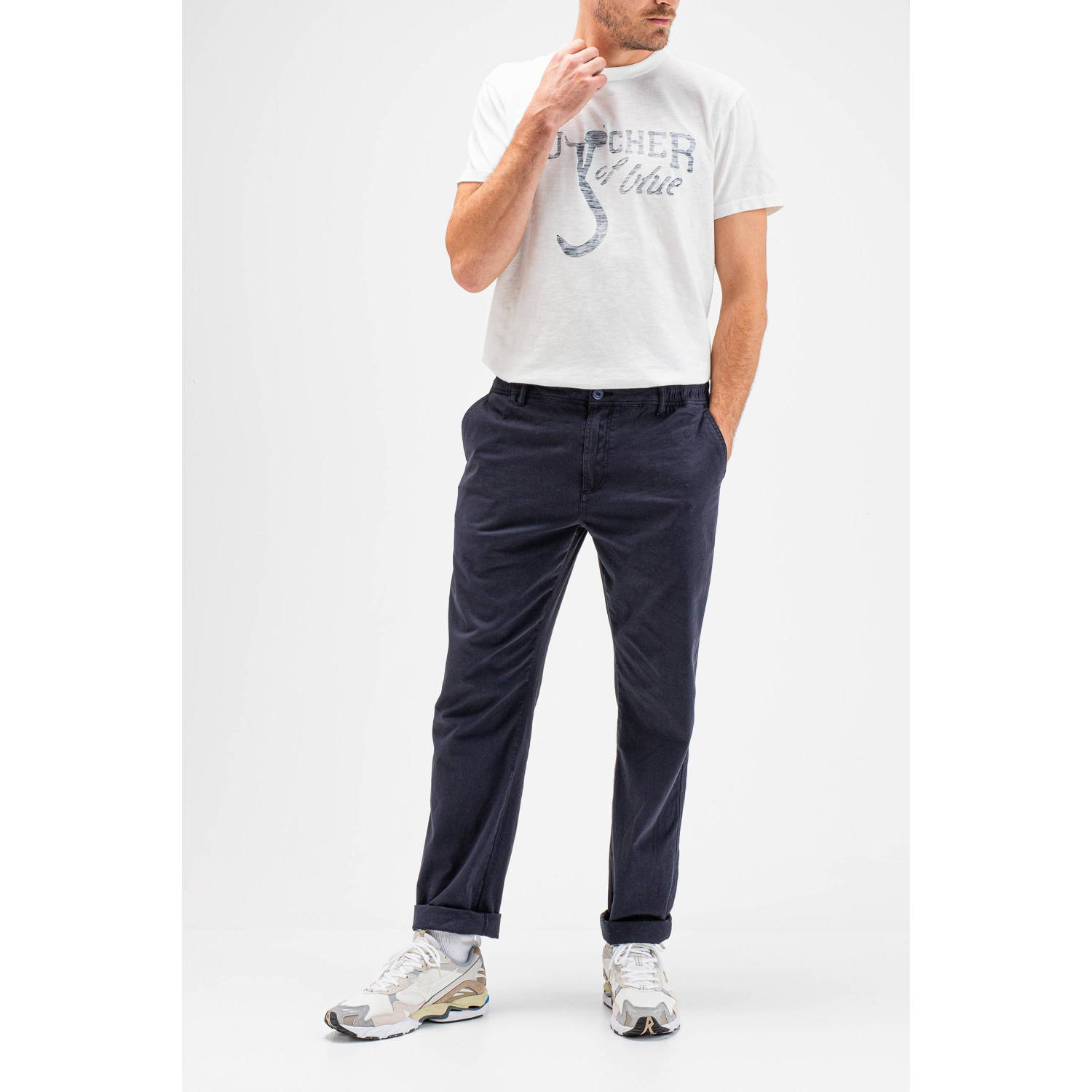 Butcher of Blue slim fit chino Marvin alaska blue