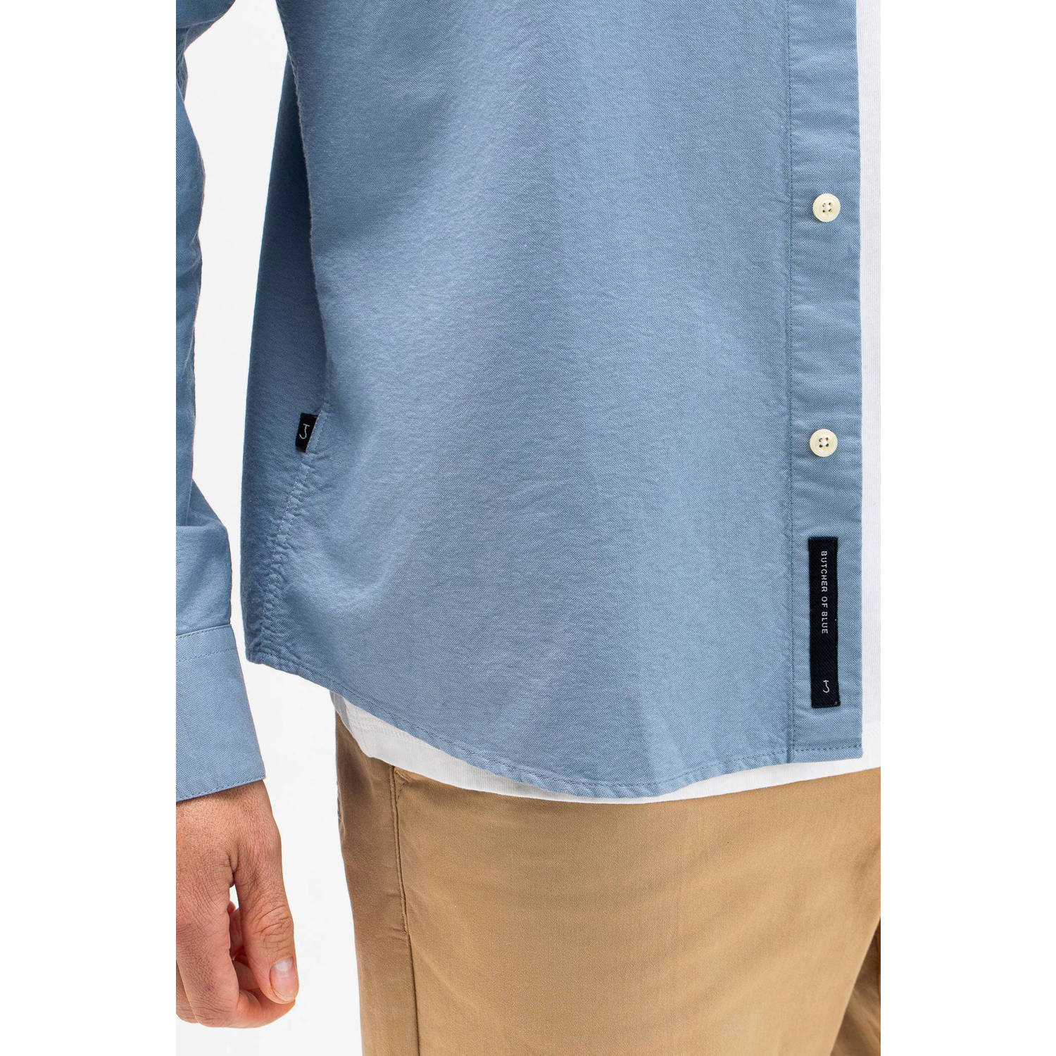 Butcher of Blue regular fit overhemd Aidan lichtblauw