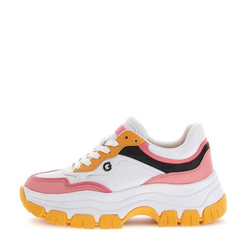 GUESS Brecky3 chunky sneakers wit/roze
