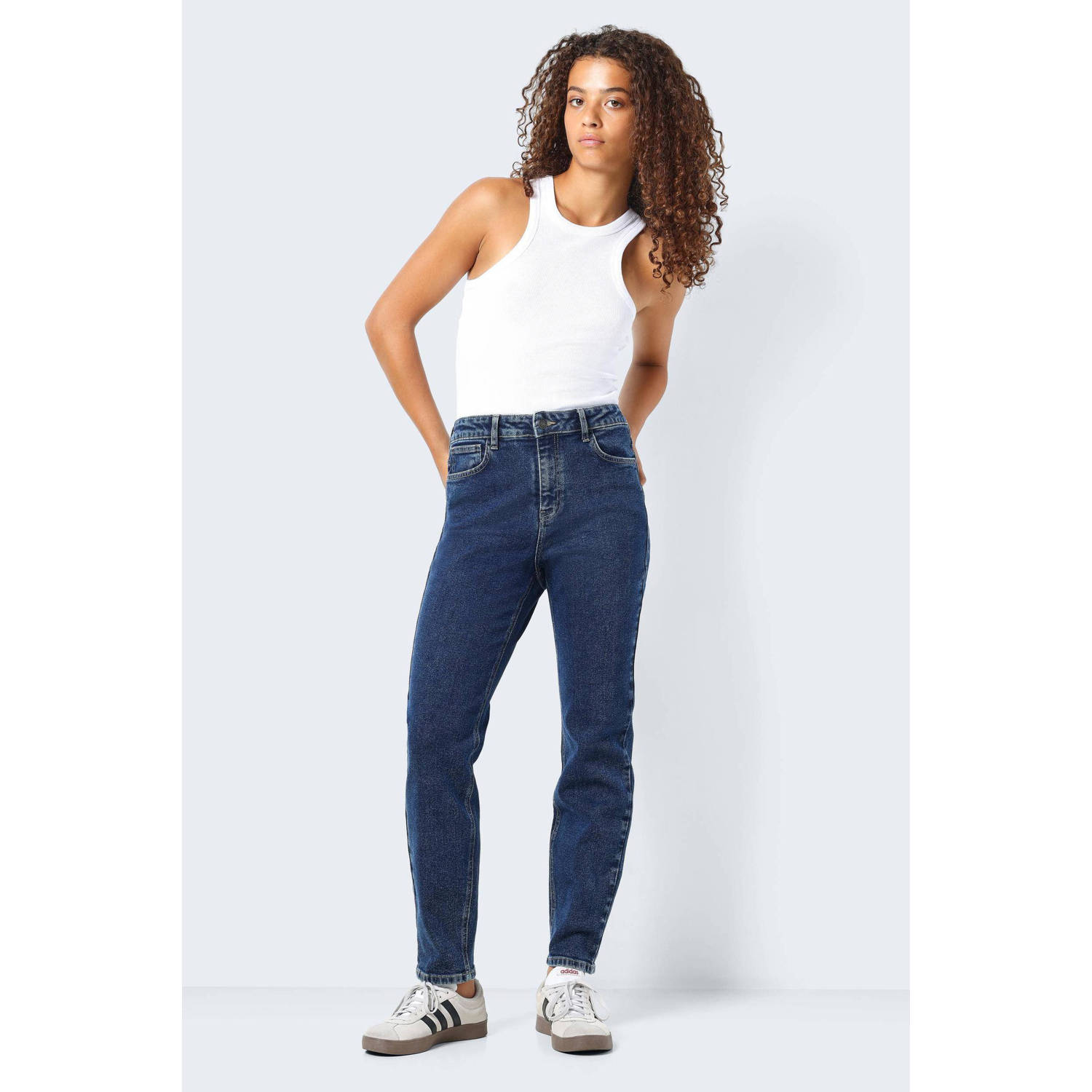 NOISY MAY high waist dark blue denim