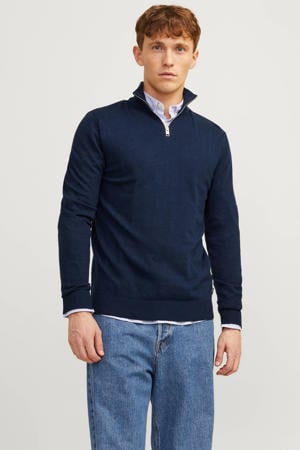 pullover gebreid donkerblauw