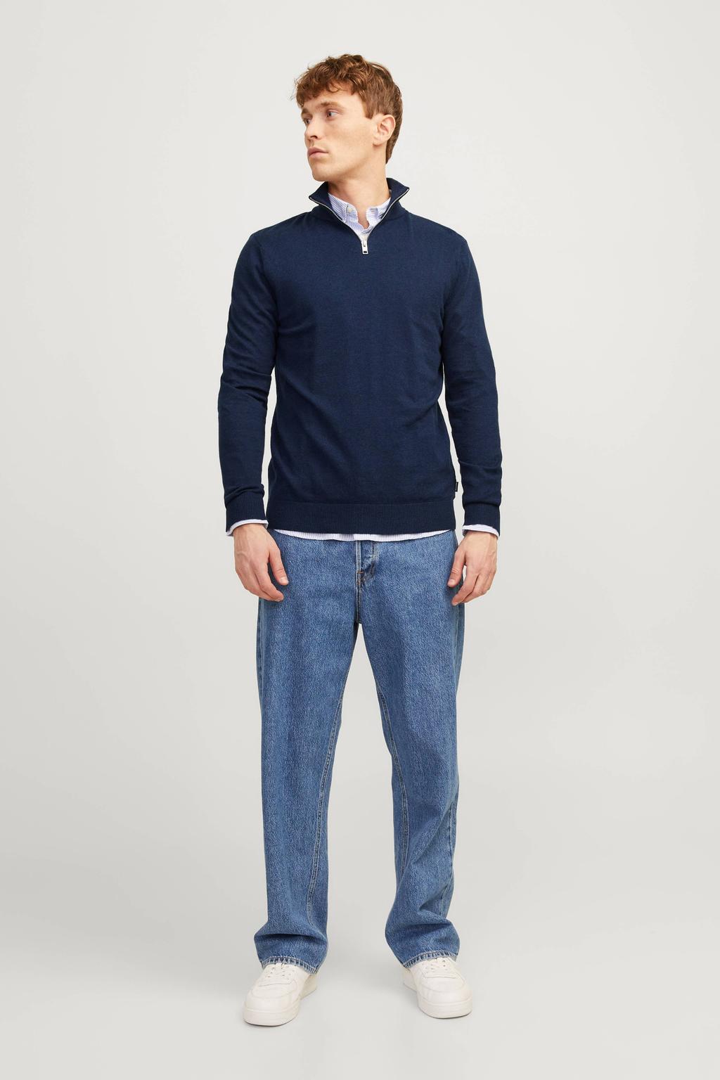 JACK & JONES ESSENTIALS pullover gebreid donkerblauw