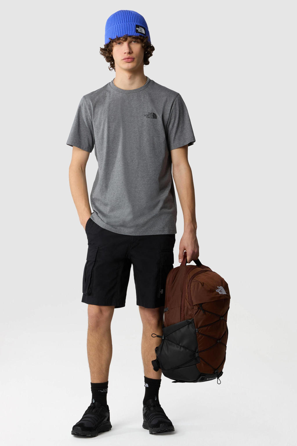 The North Face T-shirt Simple Dome grijs melange