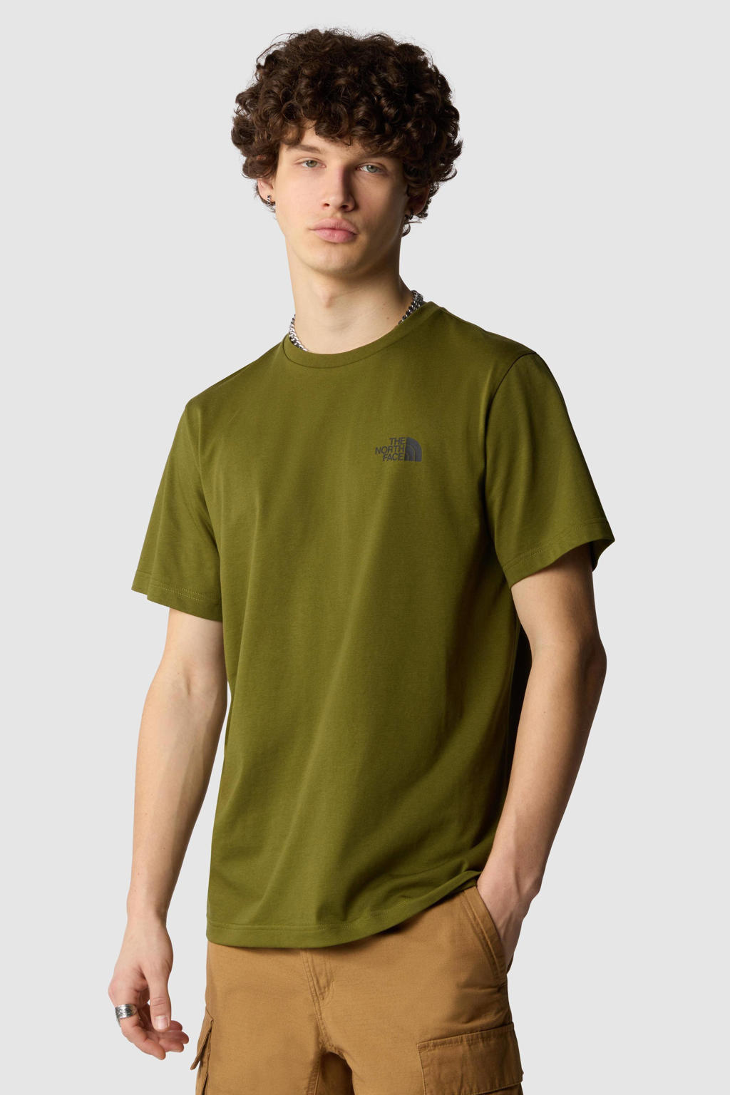 The North Face T-shirt Simple Dome olijfgroen | wehkamp
