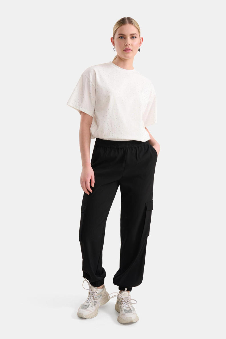 Tazzio Cargobroek voor dames, cargobroek, normale pasvorm F600, beige, S Tazzio Cargobroek voor dames, cargobroek, normale pasvorm F600, beige, S