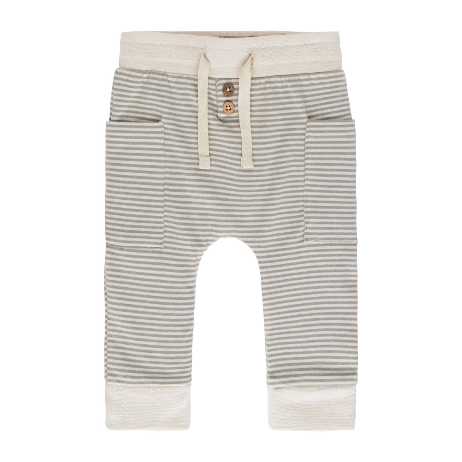 Baby's Only baby broekje Stripe lichtgroen off white Jongens Katoen Streep 56