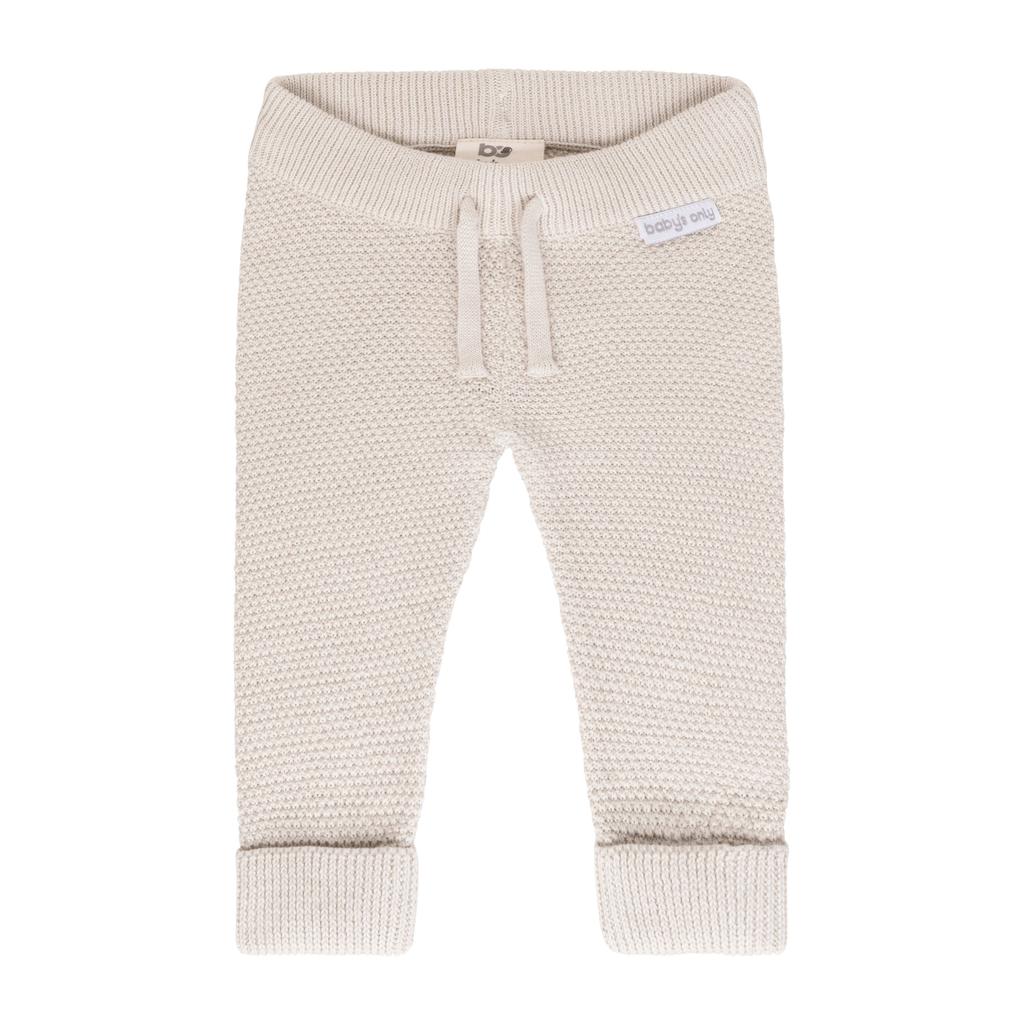Ecru jongens Baby's Only baby broekje Willow van katoen met regular fit, elastische tailleband met koord en effen