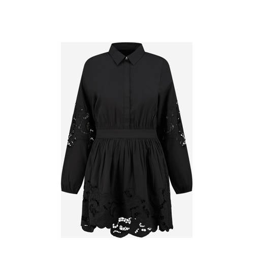 NIKKIE A-lijn jurk van gerecycled polyester zwart