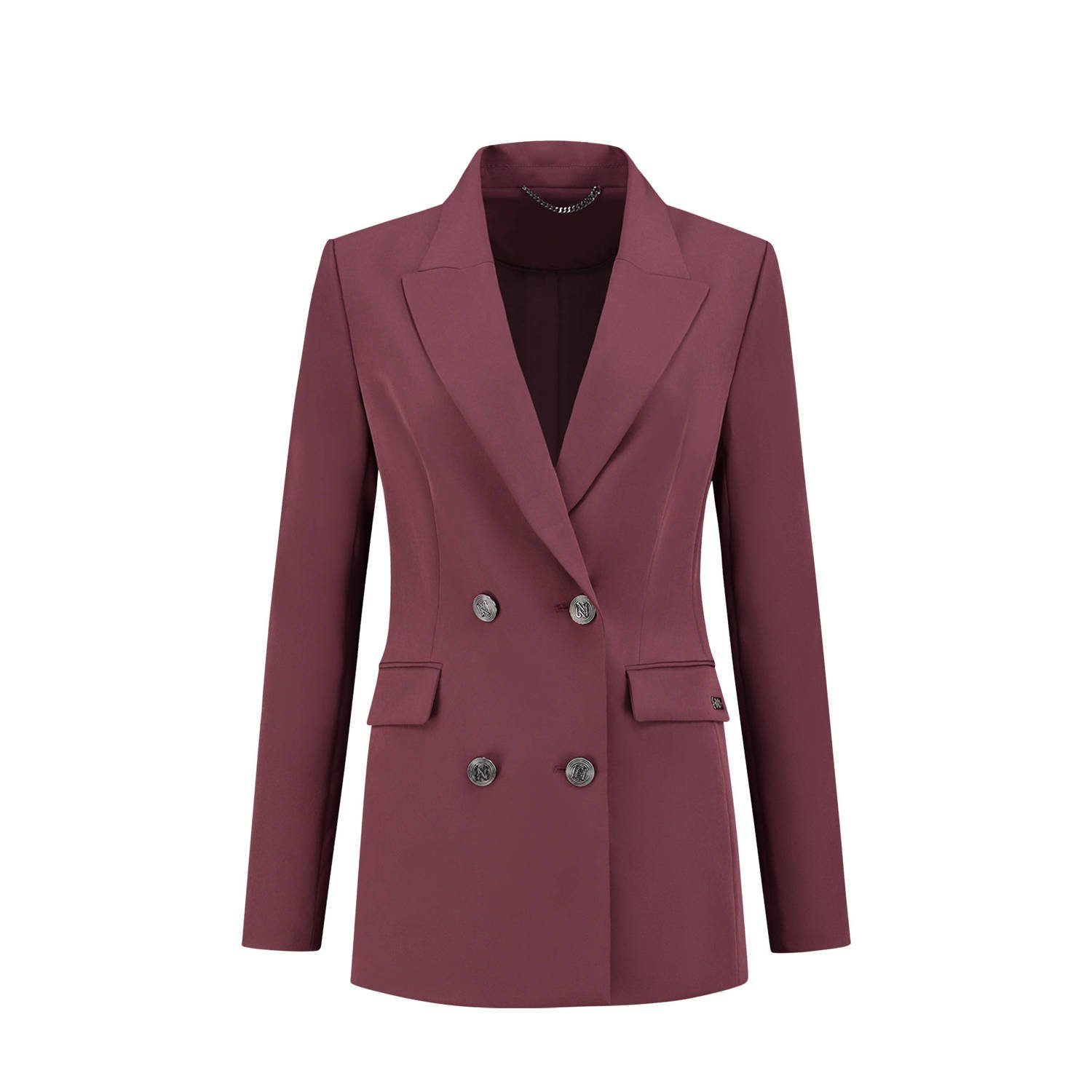 NIKKIE getailleerde blazer van gerecycled polyester aubergine