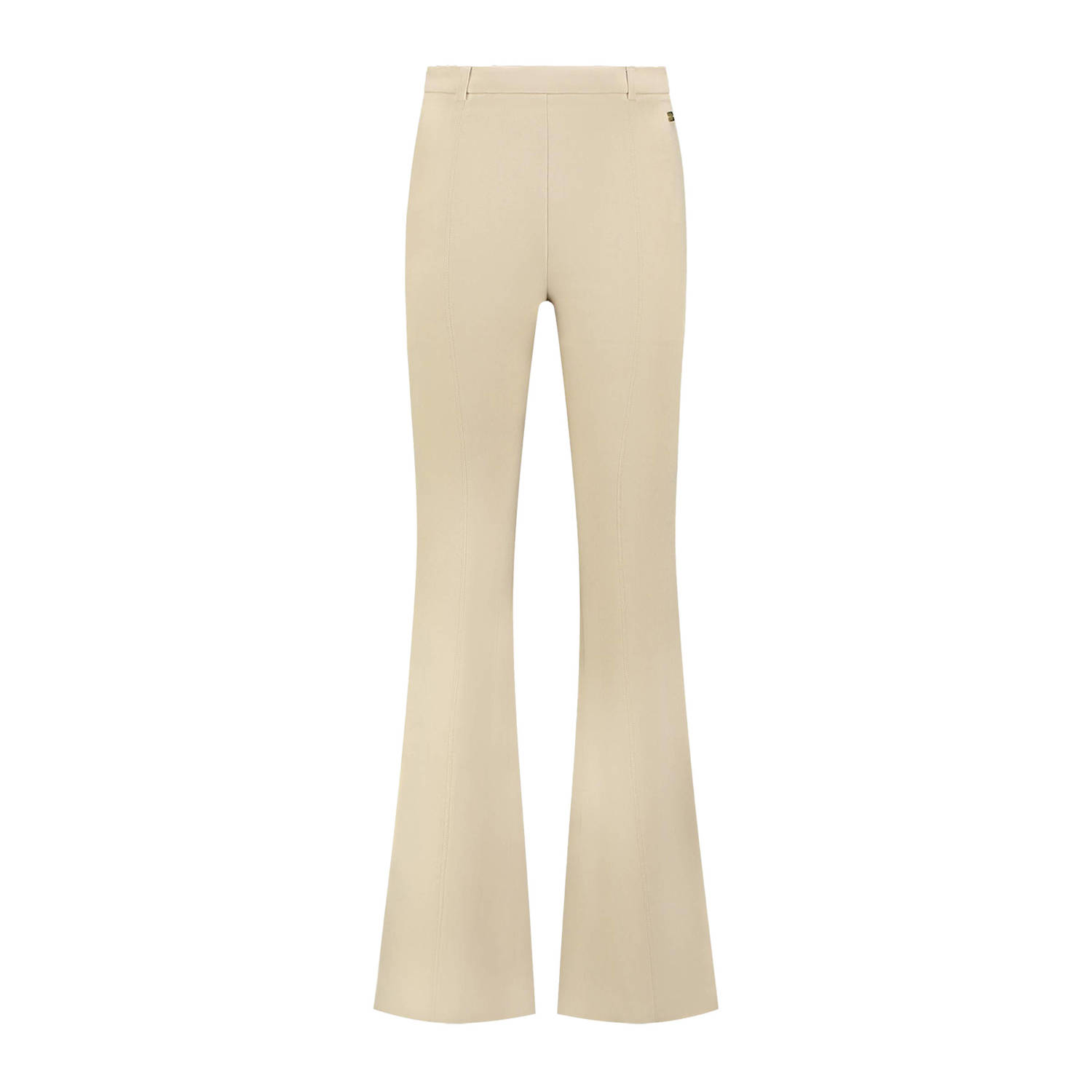 NIKKIE high waist flared broek Famke ecru