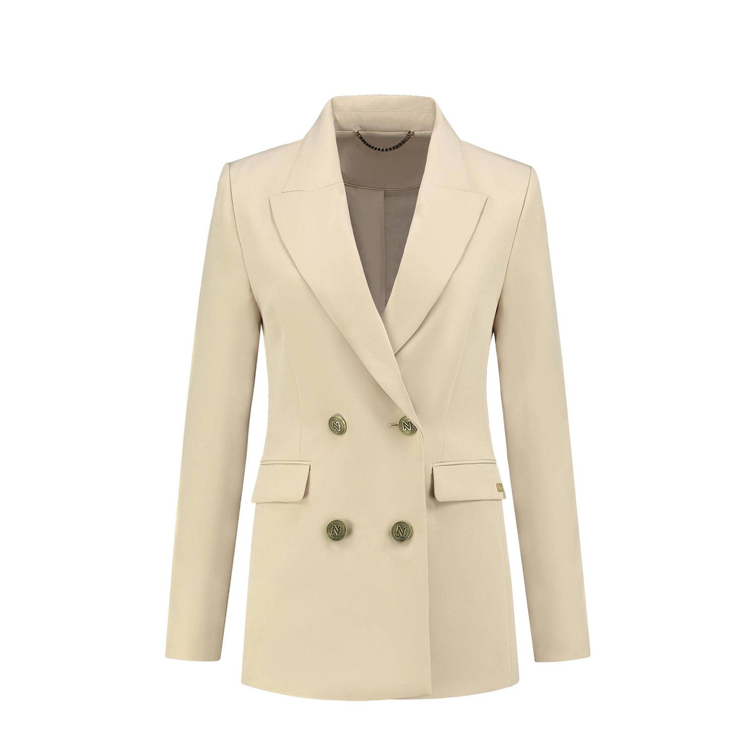 NIKKIE getailleerde blazer Famke ecru