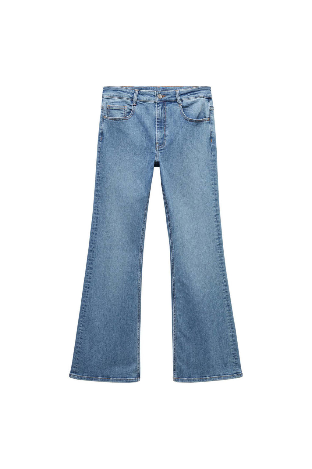 Mango Kids high waist flared jeans blauw wehkamp
