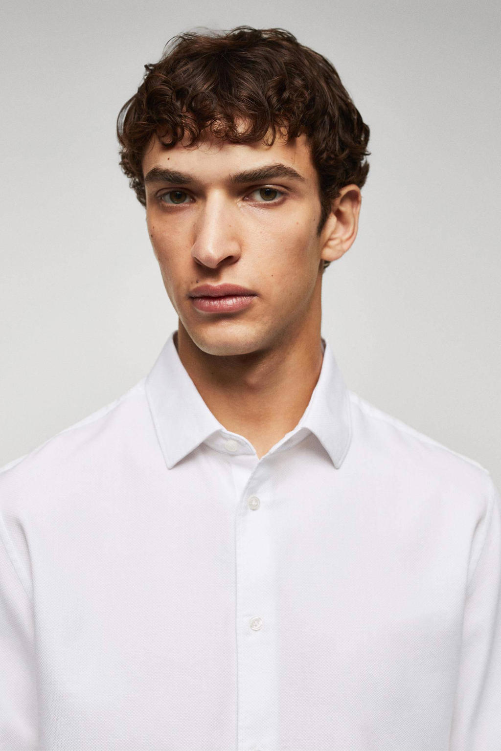 Mango Man regular fit overhemd wit wehkamp