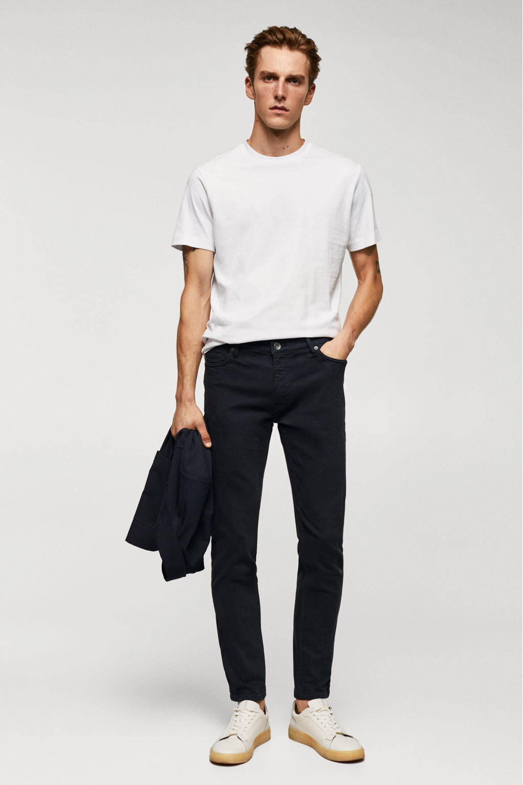 Mango Man skinny jeans marineblauw