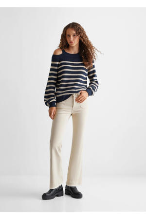 gestreepte trui blauw/beige