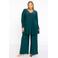 YOEK wide leg high waist broek donkergroen