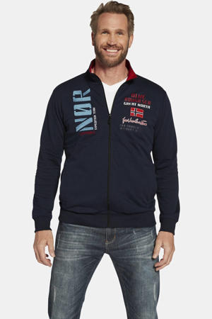 Jan Vanderstorm Heren Sweatvest Roderich Dark Blue, 6xl (xxxxxxl) - 76/78