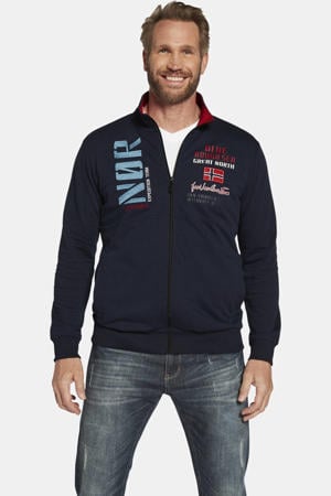 Jan Vanderstorm Heren Sweatvest Roderich Dark Blue, 6xl (xxxxxxl) - 76/78 Jan Vanderstorm Heren Sweatvest Roderich Dark Blue, 6xl (xxxxxxl) - 76/78