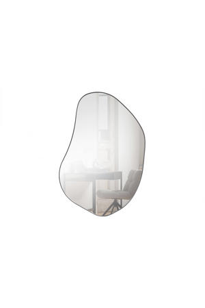 WOOOD Romee Organische Spiegel - Metaal - Zwart - 100x70x4  (100x70x4 cm)