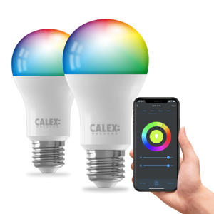 Calex Slimme Lamp - Set van 2 stuks - Wifi LED Filament Verlichting - E27 - Rustiek Smart Lichtbron Goud - Dimbaar - War...